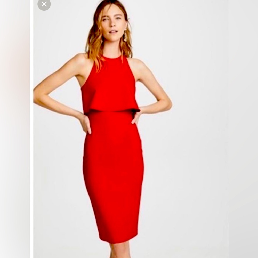 LIKELY Red Popover Dress